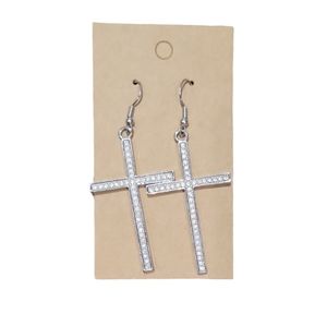 Elegant Silver Cross Earrings